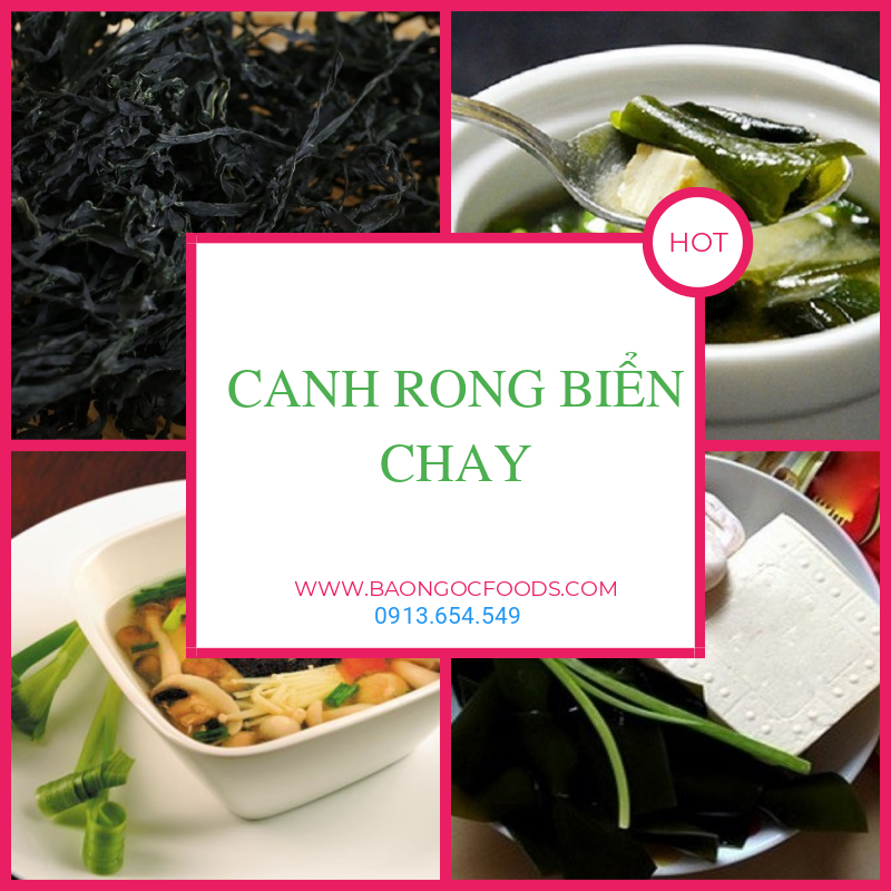 rong biển, canh rong biển, chế biến rong biển